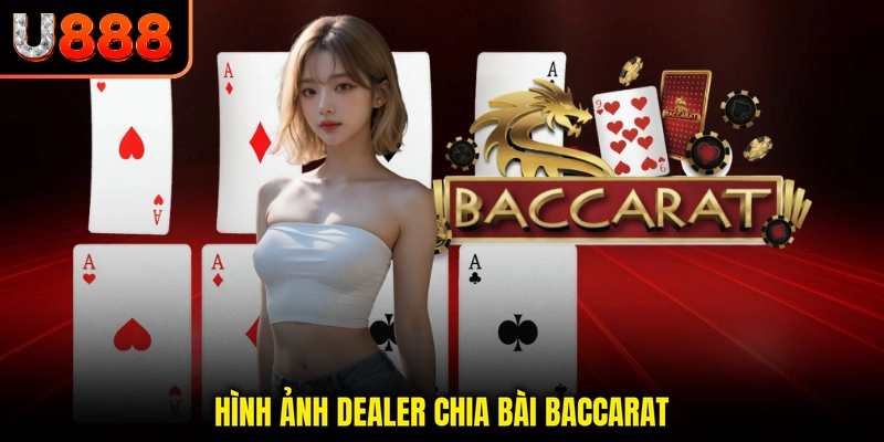 Hình ảnh dealer chia bài Baccarat