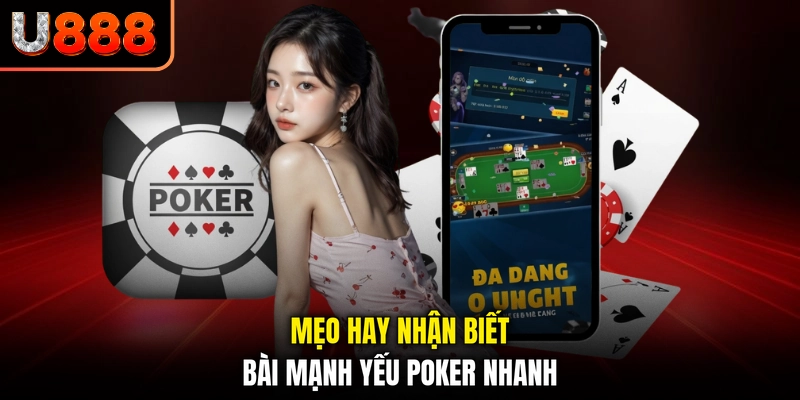 Mẹo hay nhận biết bài mạnh yếu poker nhanh